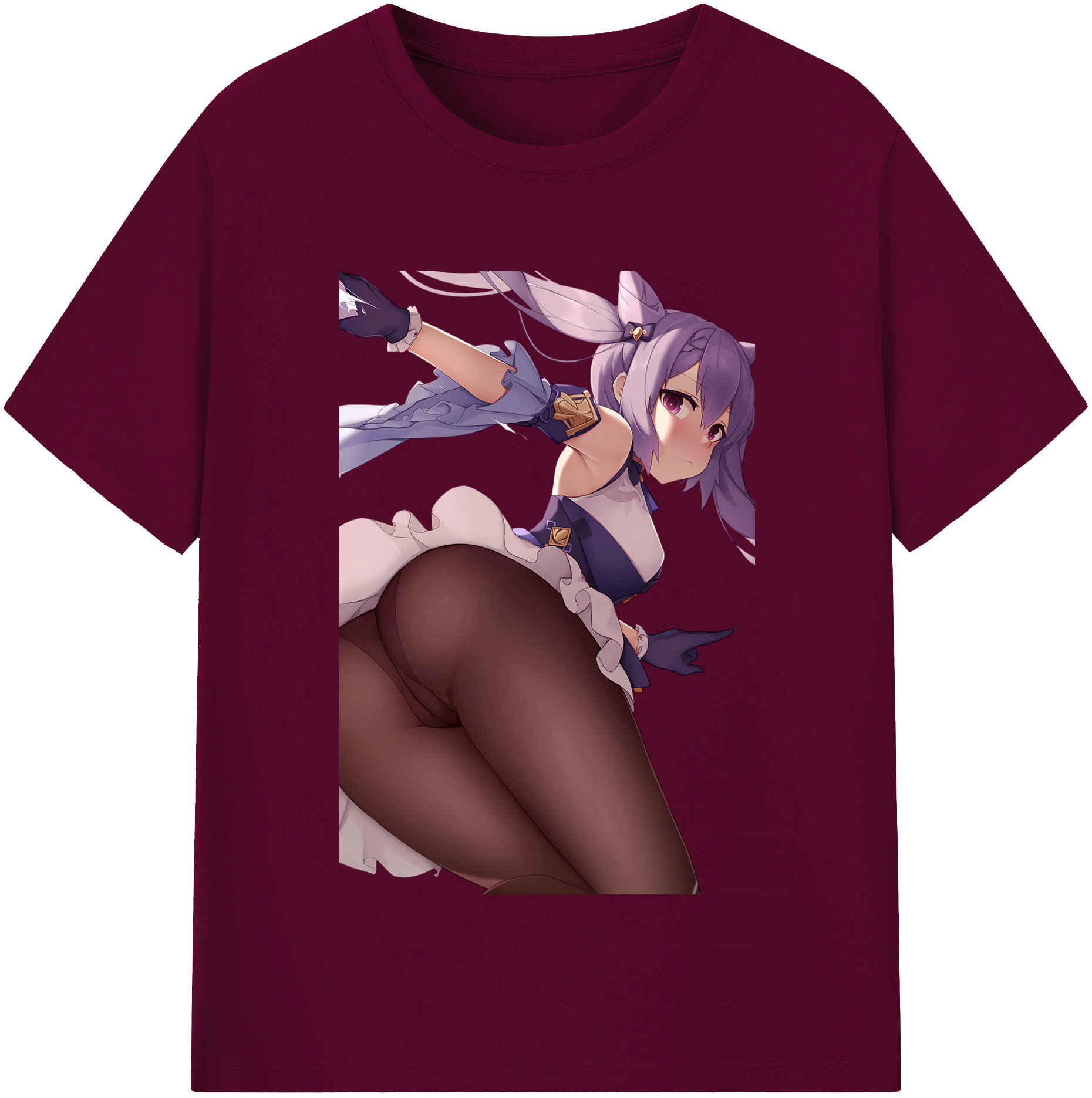 げんし神 刻晴 こくせい genshin Kokusei レディースカジュアルプリントTシャツ（綿100％）